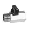 1/8" - 1/2" Inch F X M NPT Thread Valogin Chrome Plated Forging Brass Mini Ball Valve